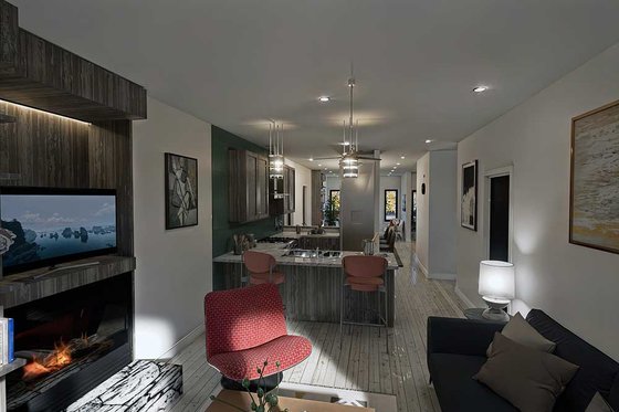 Interior - Kitchen for Contemporary House Plan #1101-33 - 3 bed, 2.5 bath