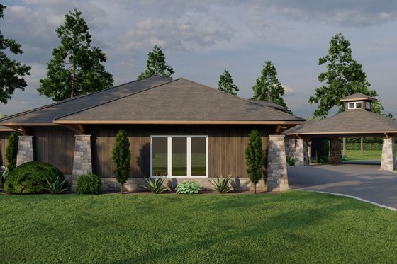 Exterior - Front Elevation 4 for Contemporary House Plan #17-3390 - 4 bed, 3.5 bath