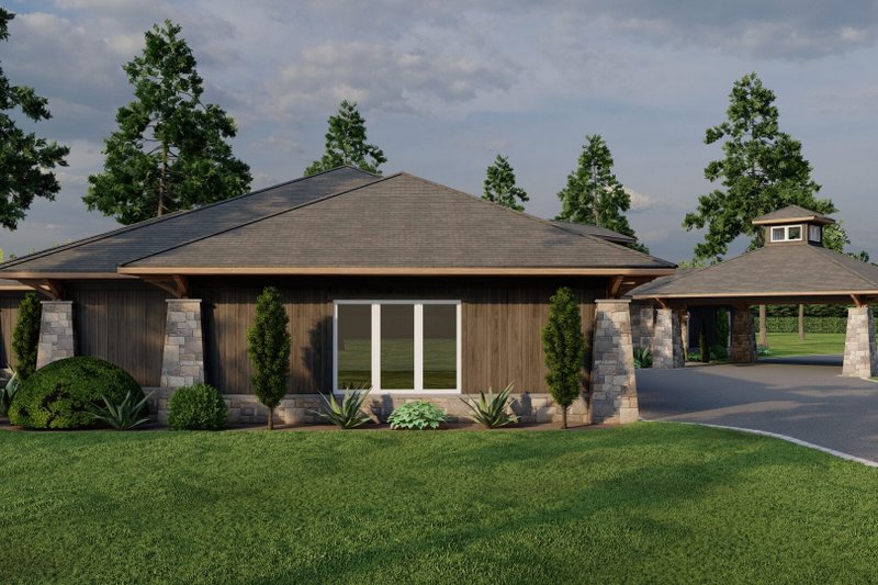 Dream House Plan - Exterior - Front Elevation 4 for Contemporary House Plan #17-3390 - 4 bed, 3.5 bath