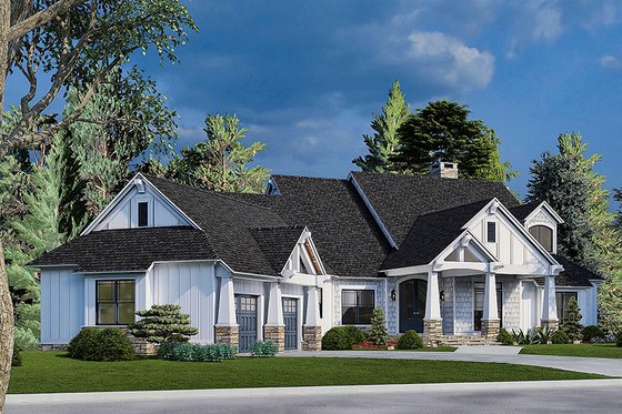 Exterior - Other Elevation for Traditional House Plan #17-3430 - 5 bed, 5.5 bath