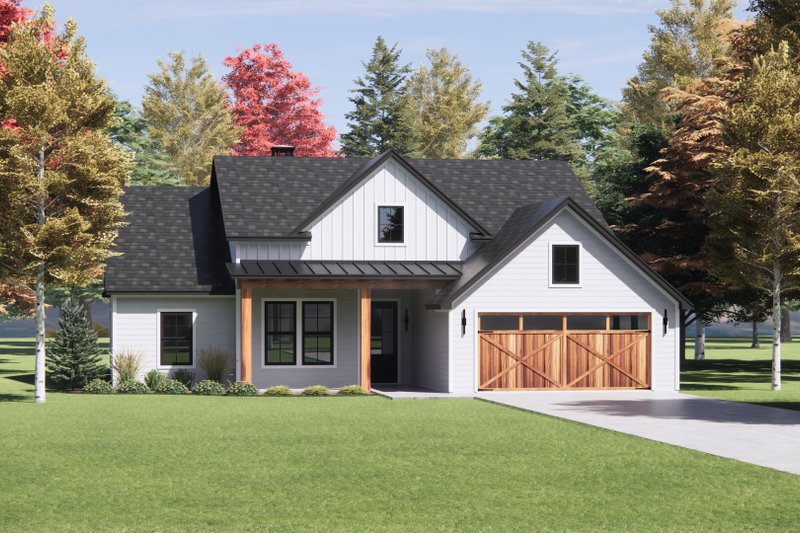 House Blueprint - Exterior - Front Elevation 5 for Farmhouse House Plan #1096-108 - 4 bed, 2 bath