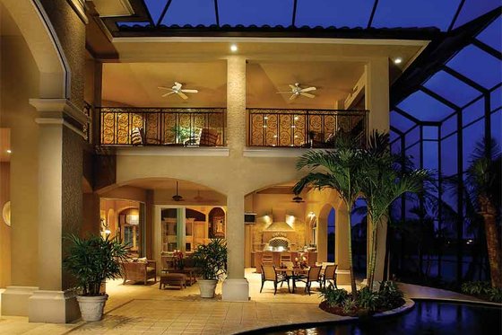 Exterior - Rear Elevation 1 for Mediterranean House Plan #930-329 - 5 bed, 6 bath