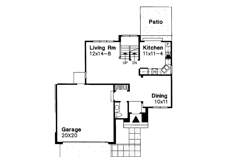 Home Plan - Floor Plan - Main Floor for Traditional House Plan #320-963 - 3 bed, 2.5 bath