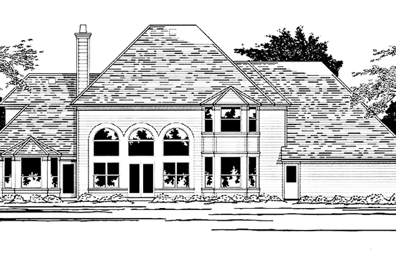 Home Plan - Exterior - Rear Elevation for Traditional House Plan #472-201 - 4 bed, 3.5 bath