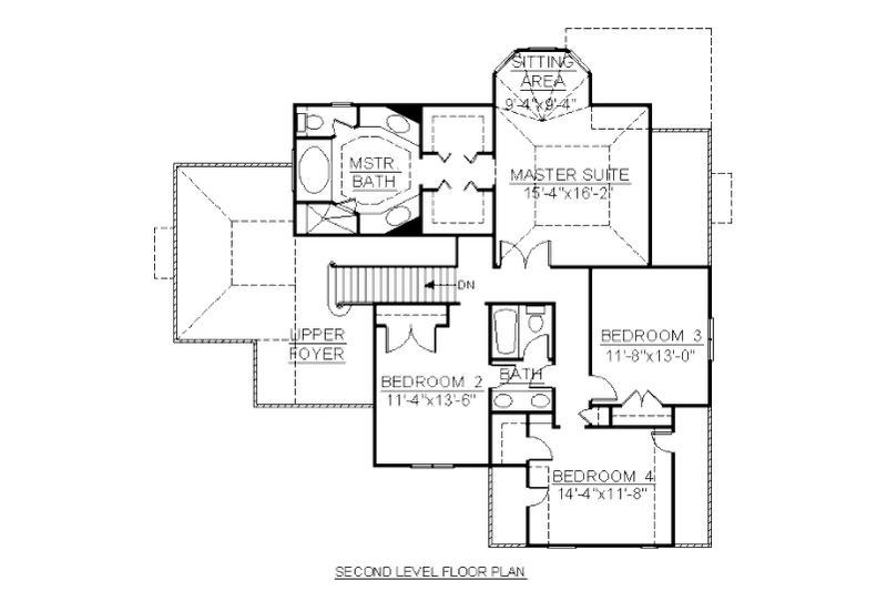 Home Plan - Floor Plan - Upper Floor for European House Plan #119-291 - 5 bed, 3 bath