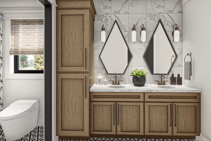 House Blueprint - Interior - Bathroom for Modern House Plan #455-571 - 3 bed, 1.5 bath