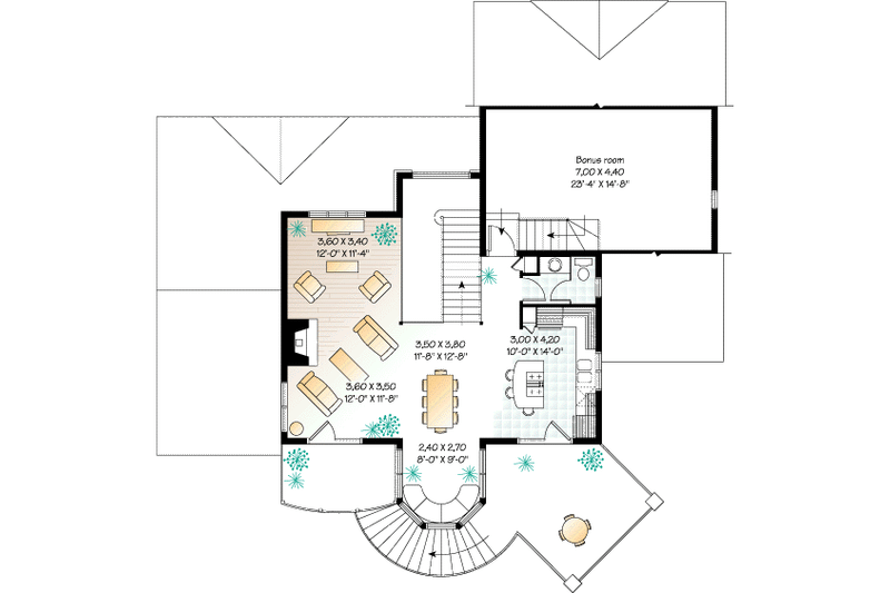 Dream House Plan - Floor Plan - Upper Floor for Country House Plan #23-252 - 3 bed, 2.5 bath