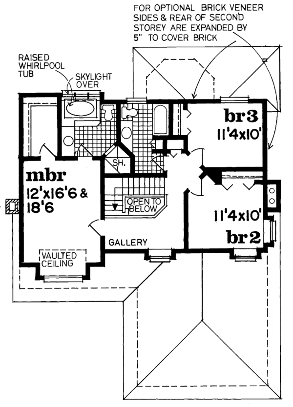 House Blueprint - Country Floor Plan - Upper Floor Plan #47-987
