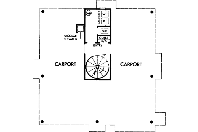 Architectural House Design - Floor Plan - Other Floor for Contemporary House Plan #320-763 - 3 bed, 2 bath