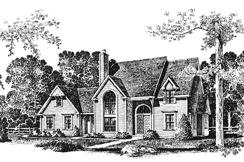 Architectural House Design - Colonial Exterior - Front Elevation Plan #1016-8