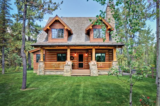 Exterior - Front Elevation 4 for Cabin House Plan #942-25 - 2 bed, 2 bath