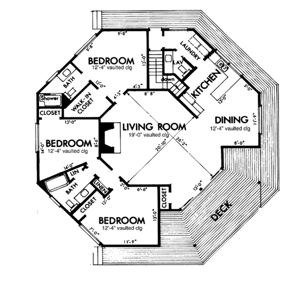 House Plan Design - Prairie Floor Plan - Main Floor Plan #320-1030