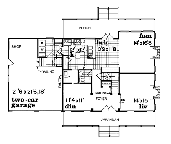 Dream House Plan - Victorian Floor Plan - Main Floor Plan #47-847