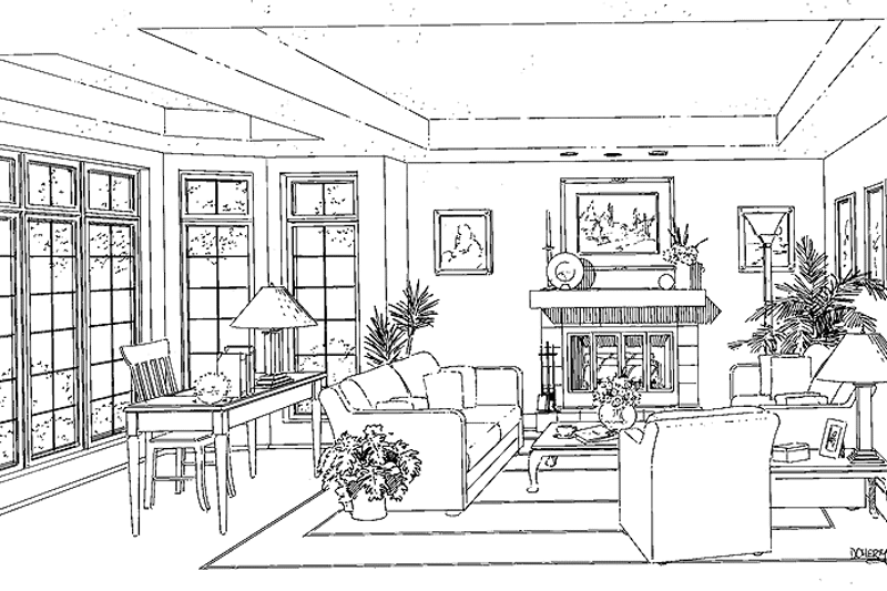 Architectural House Design - Interior - Other for Country House Plan #456-61 - 4 bed, 2.5 bath