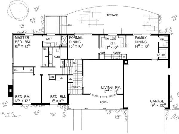 House Blueprint - Country Floor Plan - Main Floor Plan #72-553