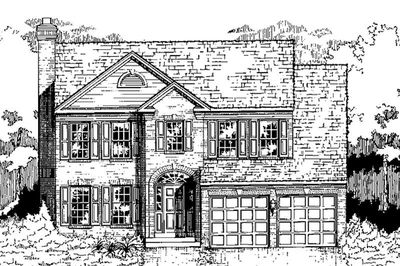 Architectural House Design - Colonial Exterior - Front Elevation Plan #953-95