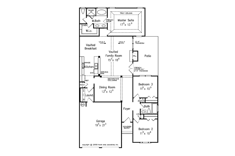 Home Plan - Floor Plan - Main Floor for Ranch House Plan #927-259 - 3 bed, 2 bath
