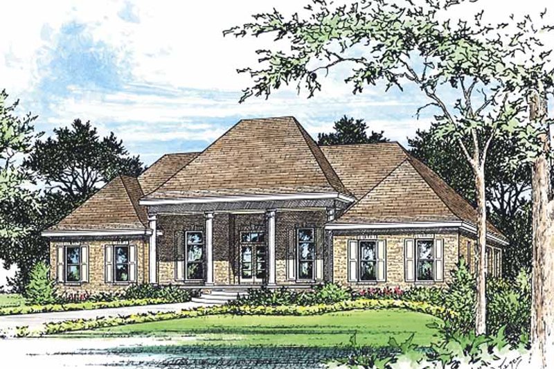 Home Plan - Exterior - Front Elevation 3 for Classical House Plan #15-379 - 4 bed, 3.5 bath