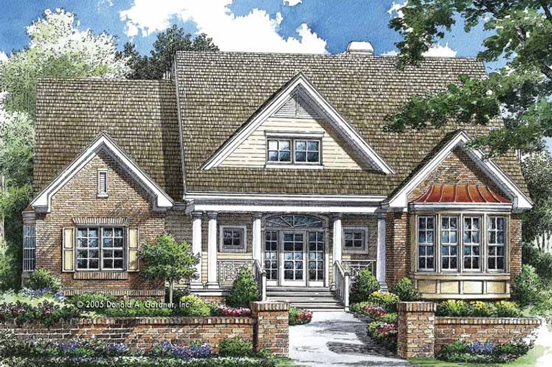 Home Plan - Exterior - Front Elevation 3 for Traditional House Plan #929-769 - 4 bed, 4 bath