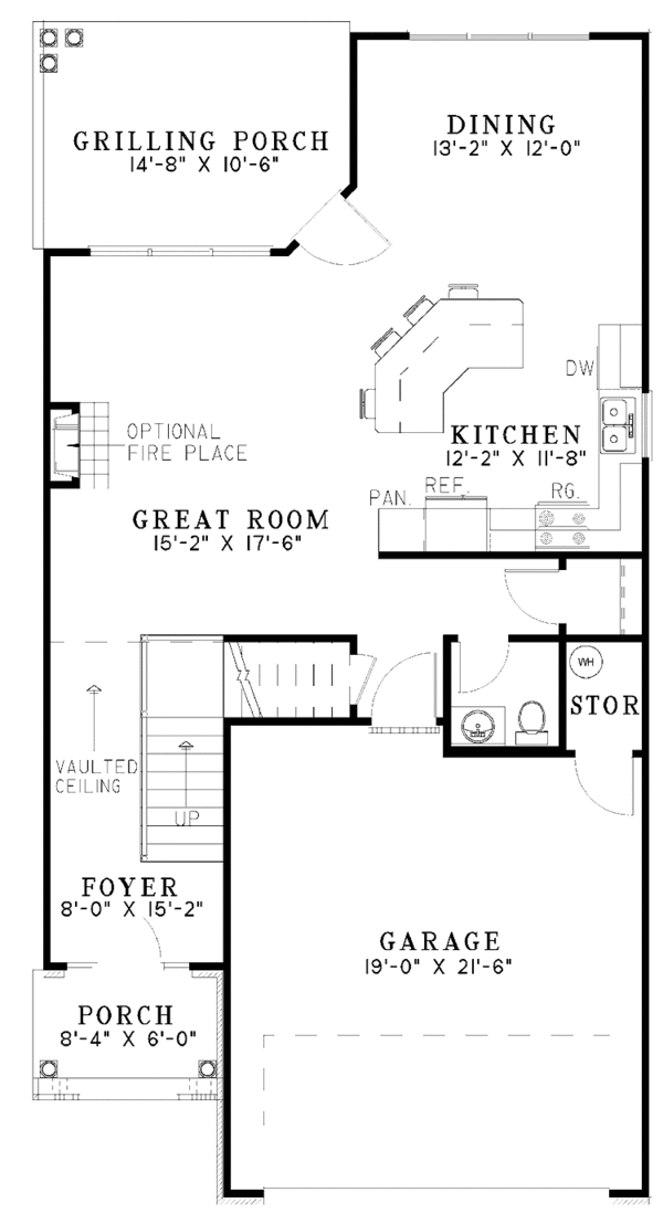 Architectural House Design - Country Floor Plan - Main Floor Plan #17-3254