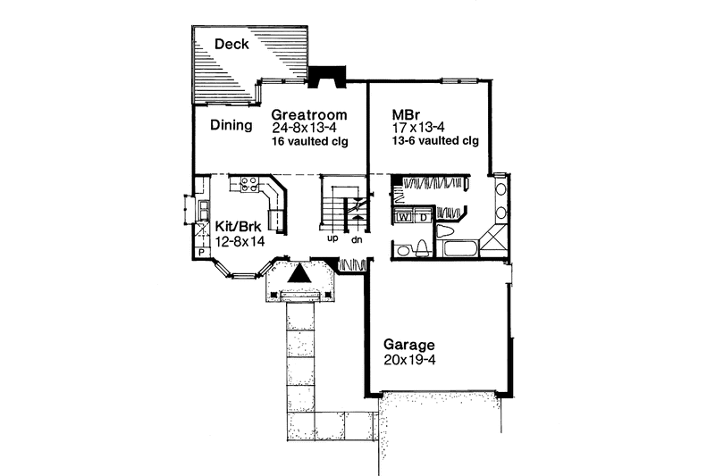 House Plan Design - Floor Plan - Main Floor for Country House Plan #320-931 - 2 bed, 2.5 bath