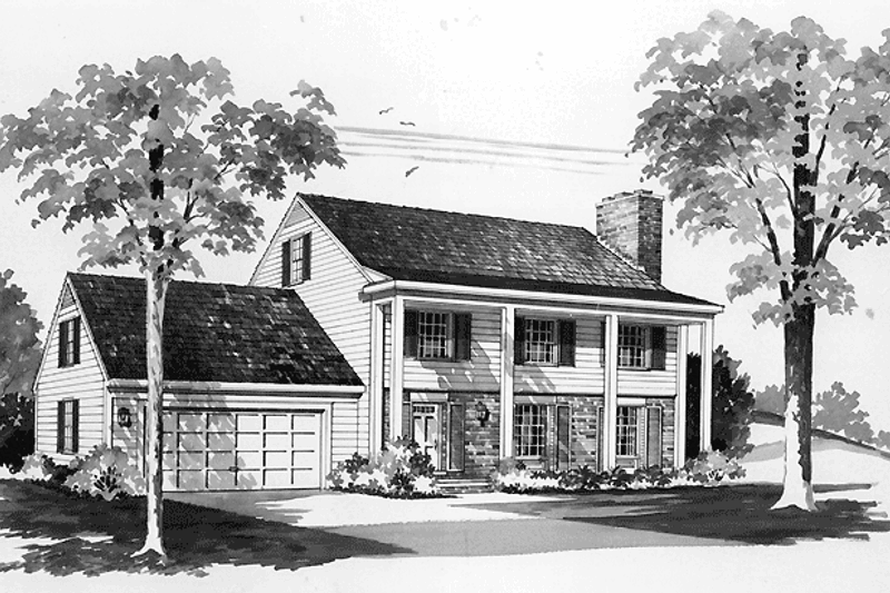 Home Plan - Classical Exterior - Front Elevation Plan #72-669