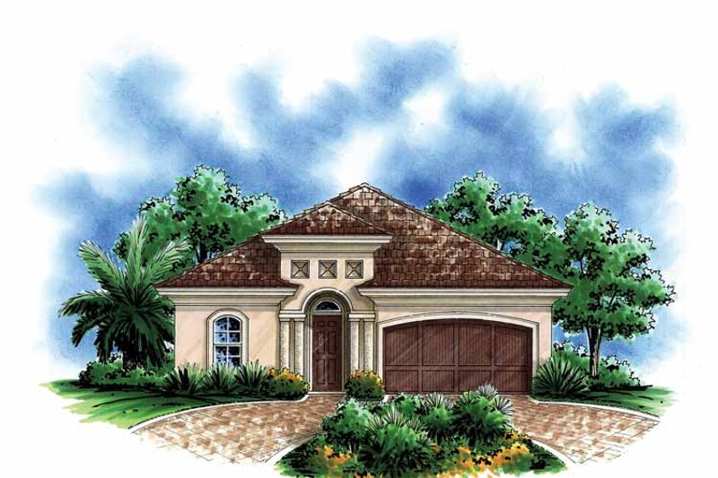 Dream House Plan - Exterior - Front Elevation 3 for Mediterranean House Plan #1017-112 - 3 bed, 2 bath