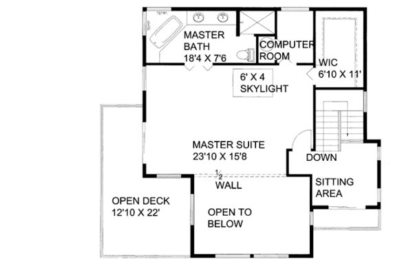 Architectural House Design - Modern Floor Plan - Upper Floor Plan #117-757