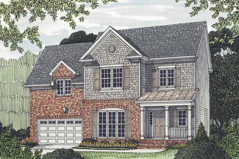 Architectural House Design - Traditional Exterior - Front Elevation Plan #453-521