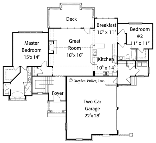 House Design - Bungalow Floor Plan - Main Floor Plan #429-367