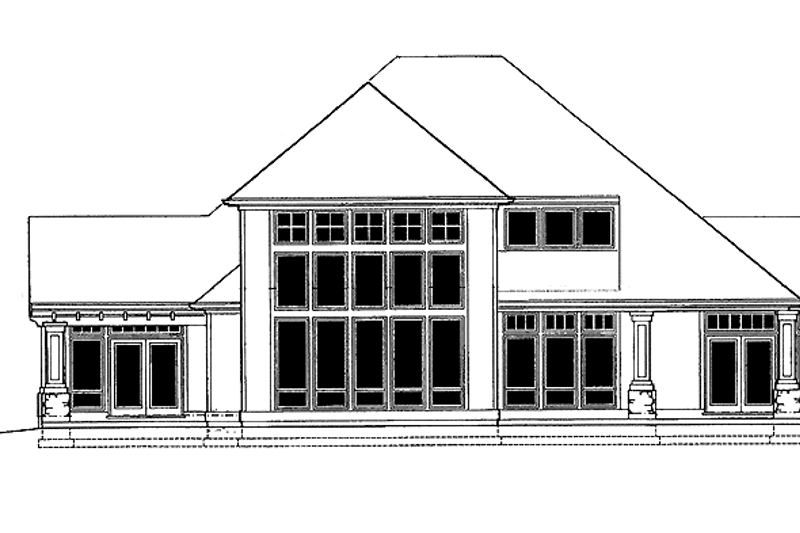 Architectural House Design - Exterior - Rear Elevation for Craftsman House Plan #48-751 - 3 bed, 2.5 bath