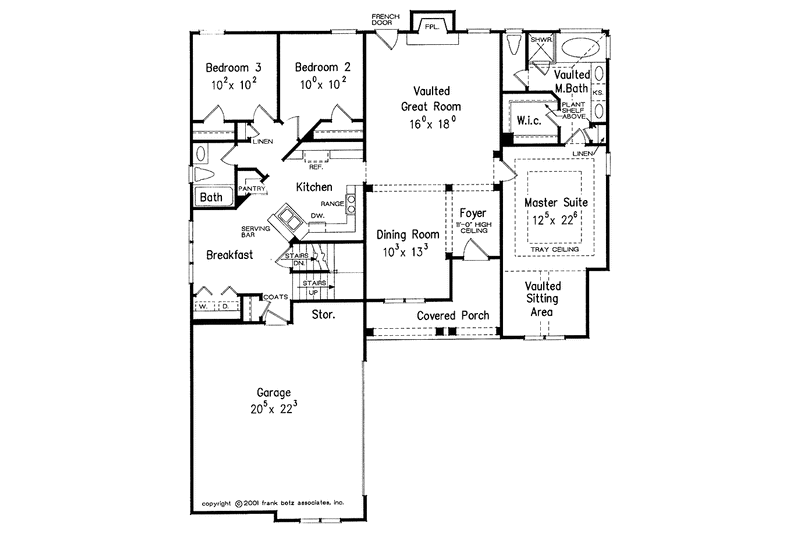 Home Plan - Floor Plan - Main Floor for Country House Plan #927-608 - 3 bed, 2 bath