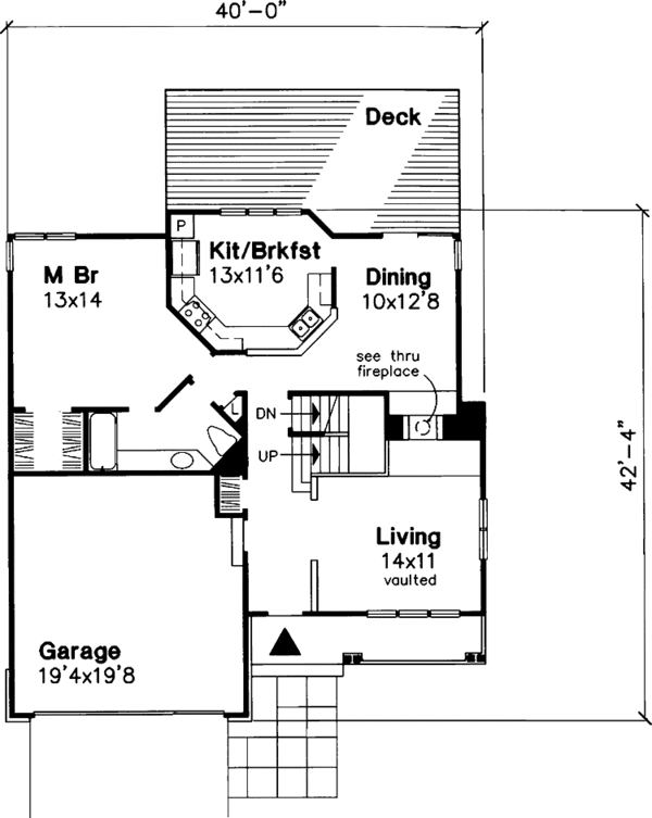 House Plan Design - Craftsman Floor Plan - Main Floor Plan #320-648
