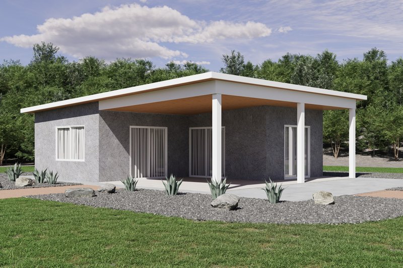 Architectural House Design - Modern Exterior - Front Elevation Plan #1106-61