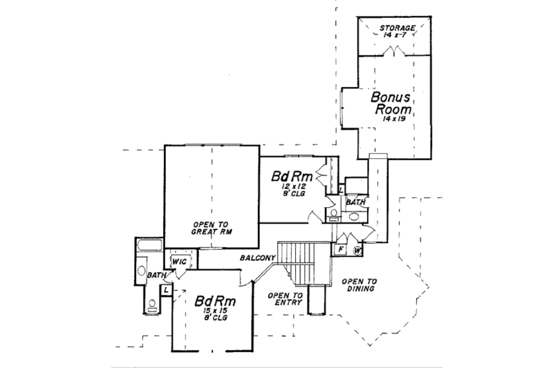 Dream House Plan - Floor Plan - Upper Floor for European House Plan #52-164 - 4 bed, 4 bath