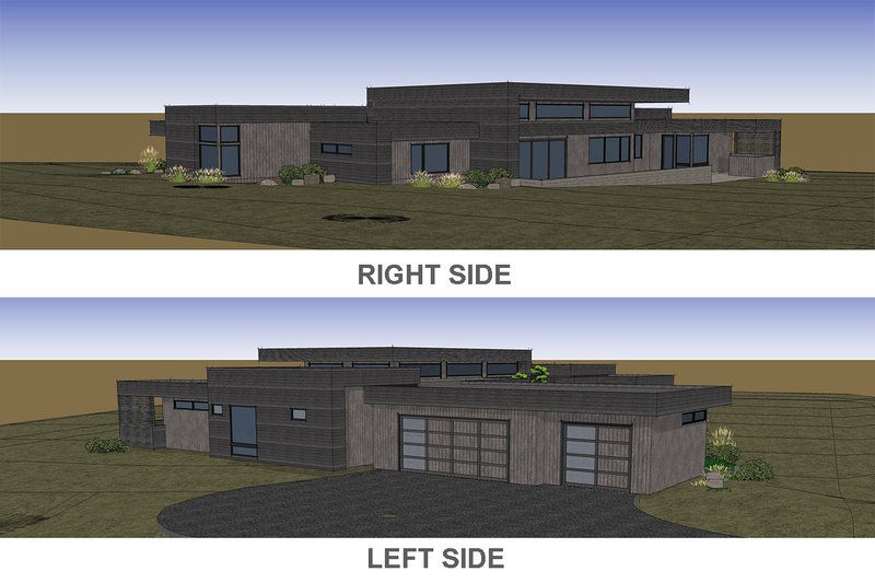 Architectural House Design - Right & Left Renderings