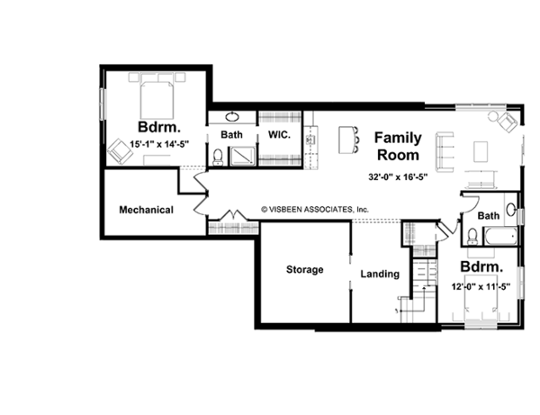 House Design - Country Floor Plan - Lower Floor Plan #928-86
