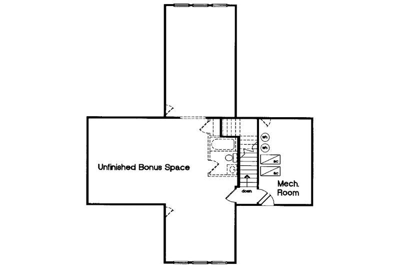 Home Plan - Floor Plan - Upper Floor for Mediterranean House Plan #417-682 - 3 bed, 2.5 bath