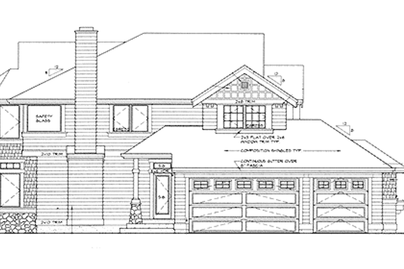 Dream House Plan - Exterior - Other Elevation for Craftsman House Plan #132-233 - 4 bed, 2.5 bath