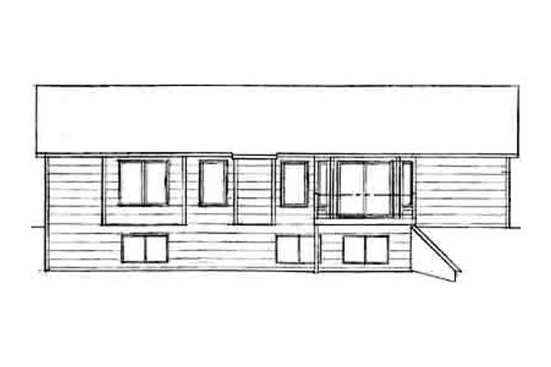Home Plan - Exterior - Rear Elevation for Ranch House Plan #58-186 - 3 bed, 2 bath