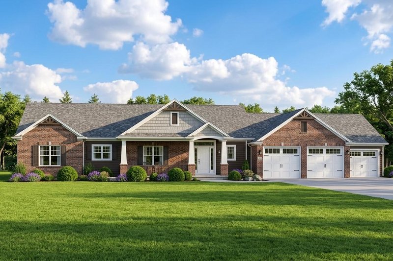 Architectural House Design - Exterior - Front Elevation 2 for Craftsman House Plan #1064-59 - 3 bed, 2.5 bath