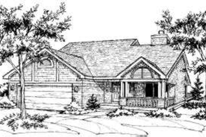 Architectural House Design - Country Exterior - Front Elevation Plan #320-137