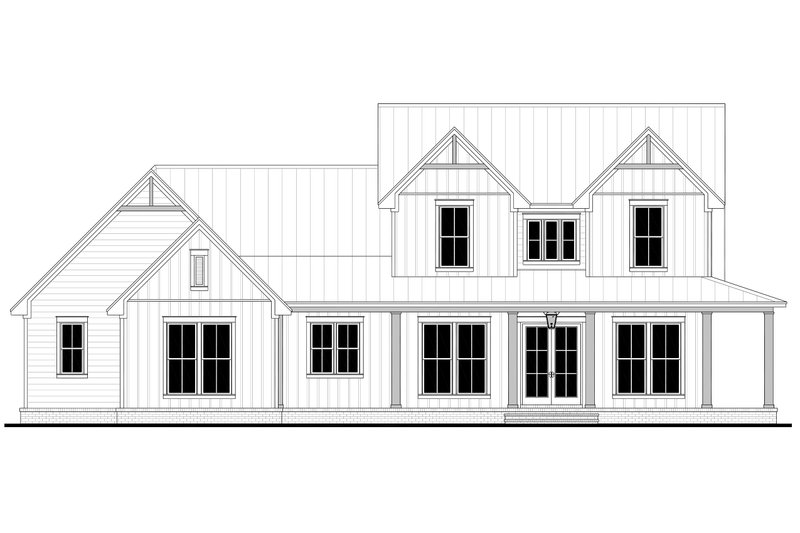 House Blueprint - Exterior - Front Elevation 4 for Farmhouse House Plan #430-341 - 4 bed, 3.5 bath