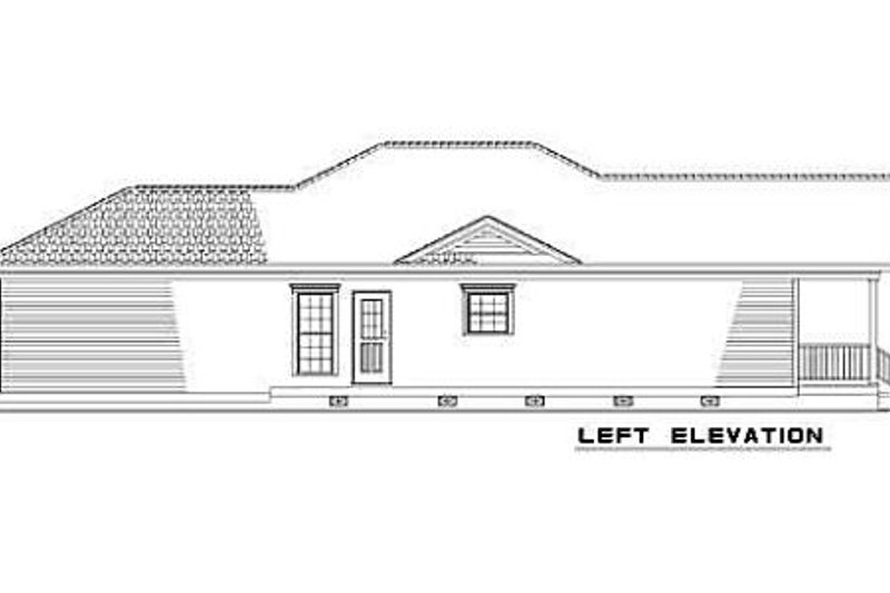 Architectural House Design - Exterior - Other Elevation for Country House Plan #17-1053 - 3 bed, 2 bath