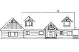 Exterior - Front Elevation 3 for Cabin House Plan #117-786 - 3 bed, 2.5 bath