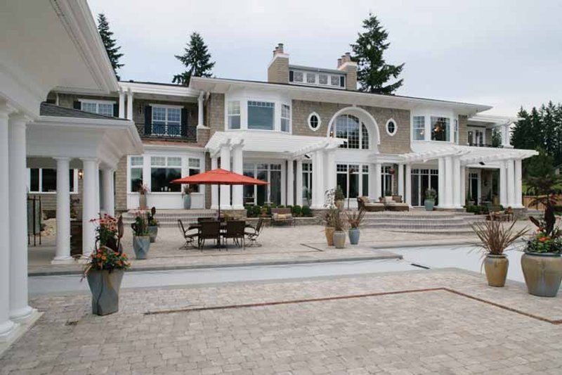 Architectural House Design - Exterior - Rear Elevation 2 for Prairie House Plan #132-354 - 4 bed, 6 bath