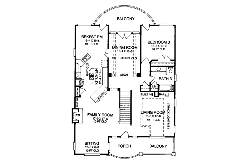 Home Plan - Floor Plan - Upper Floor for Contemporary House Plan #952-111 - 3 bed, 3 bath