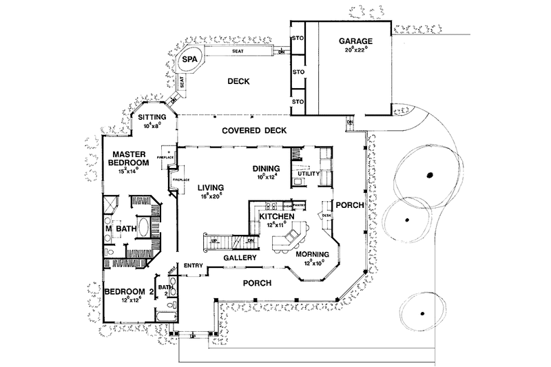 Home Plan - Floor Plan - Main Floor for European House Plan #472-86 - 4 bed, 3 bath