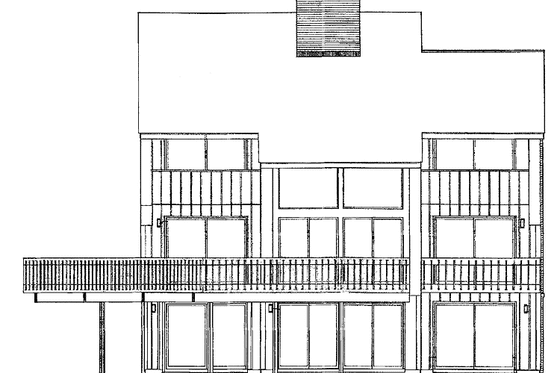 Exterior - Rear Elevation for Contemporary House Plan #72-641 - 4 bed, 3 bath