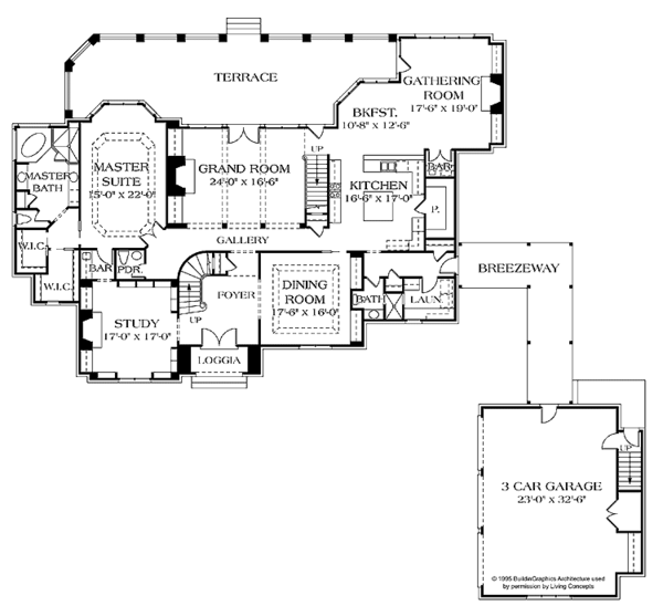 Architectural House Design - Country Floor Plan - Main Floor Plan #453-238